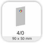Visitenkarten hoch 4/0 farbig 50 x 90 mm (einseitiger Druck)
